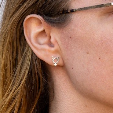 Cat Lady Comfort - Oorbellen Gerecycled Zilver