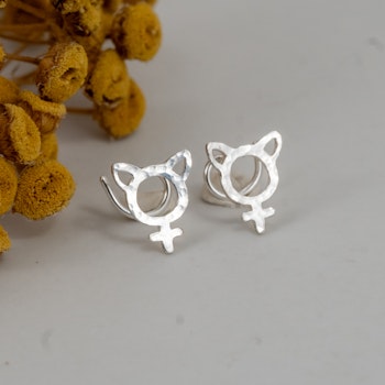 Cat Lady Comfort - Earrings Recycled Silver