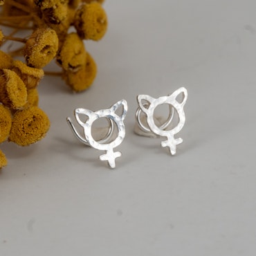 Cat Lady Comfort - Oorbellen Gerecycled Zilver