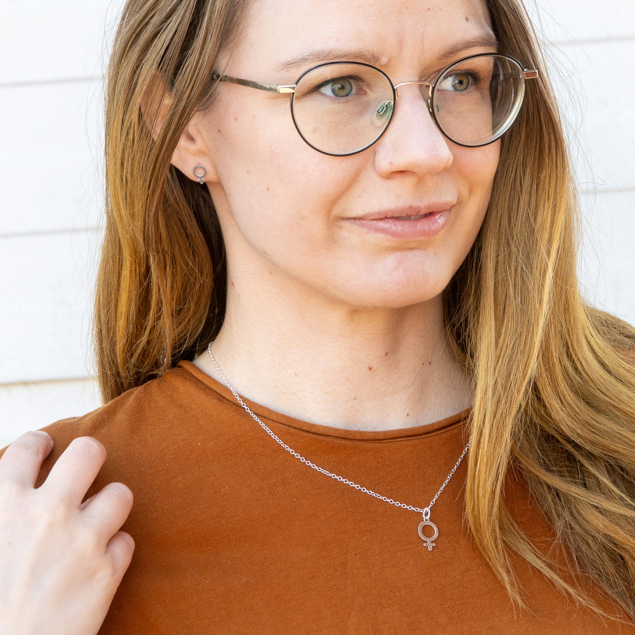 Venus Set - Earrings and Necklace in Recycled Silver