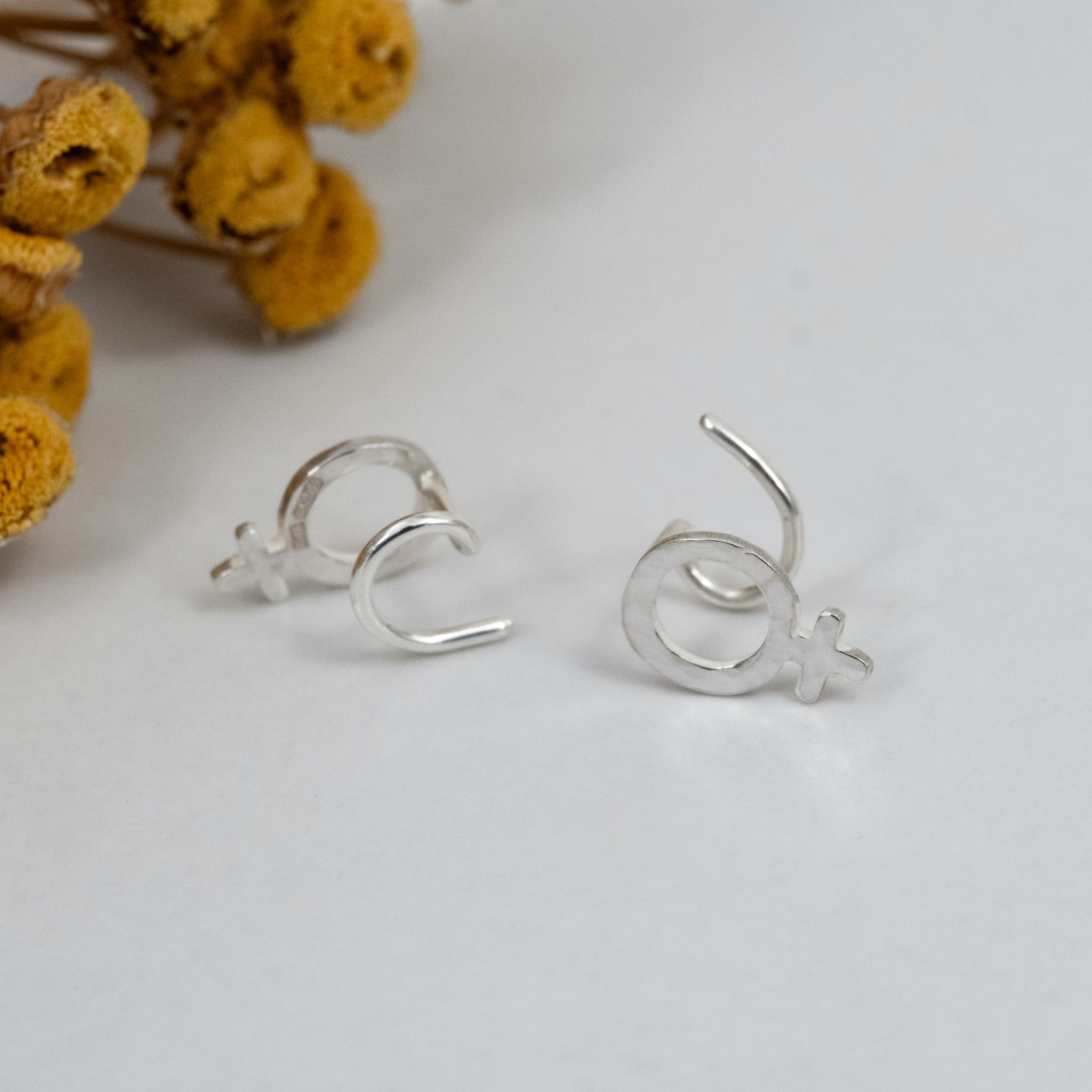 Venus Set - Earrings and Necklace in Recycled Silver