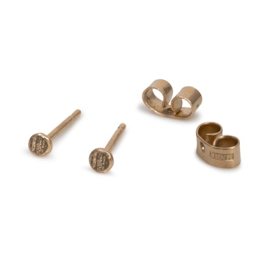 18K Asphalt – Stud Earrings in Recycled Silver