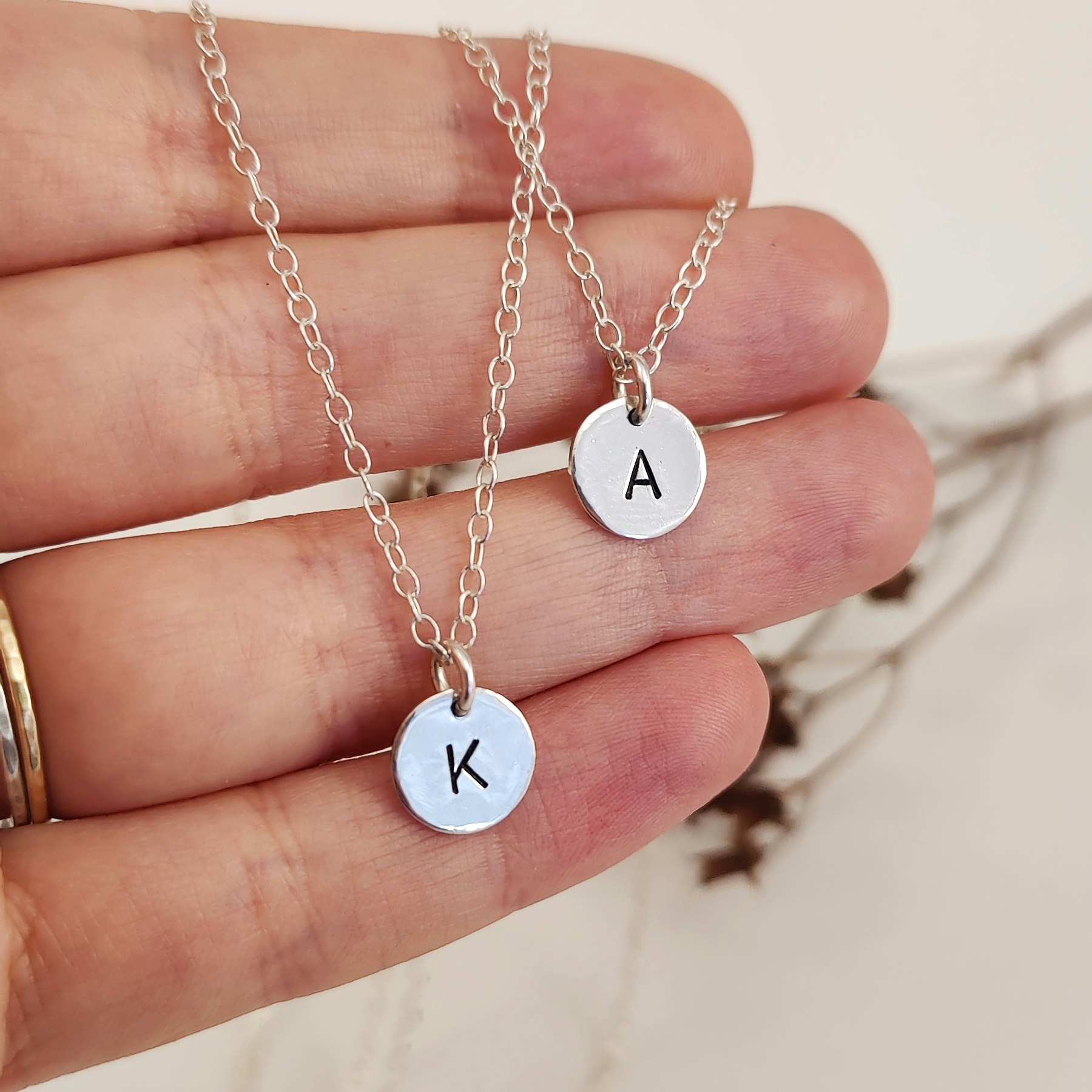 K Necklace Letter Silver - Shop on Pinterest