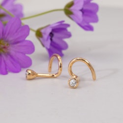 18K Diamond Comfort Earrings Recycled Gold