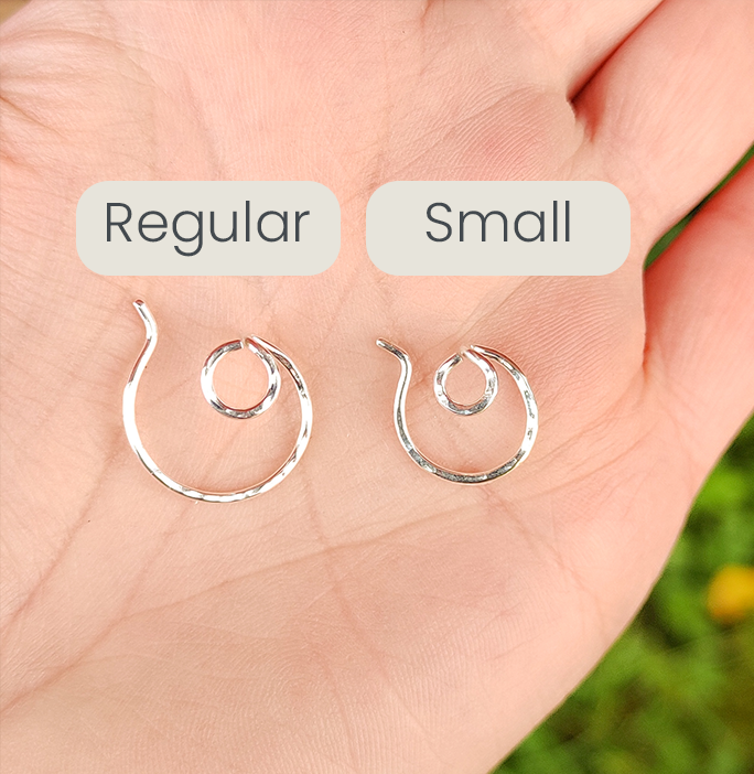 Ear Jacket Circle Small - Earrings Recycled Silver