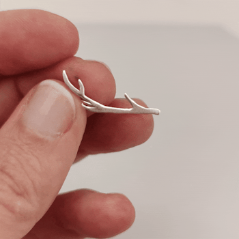 Antler Climber – Earrings Recycled Sterling Silver