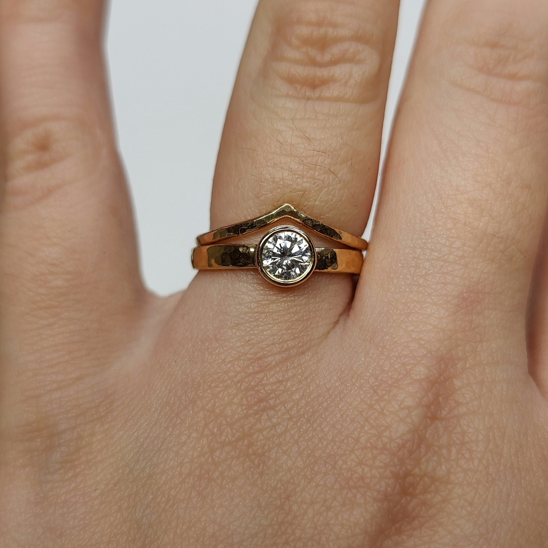 Greta - Moissanite Engagementring 18K Recycled Gold