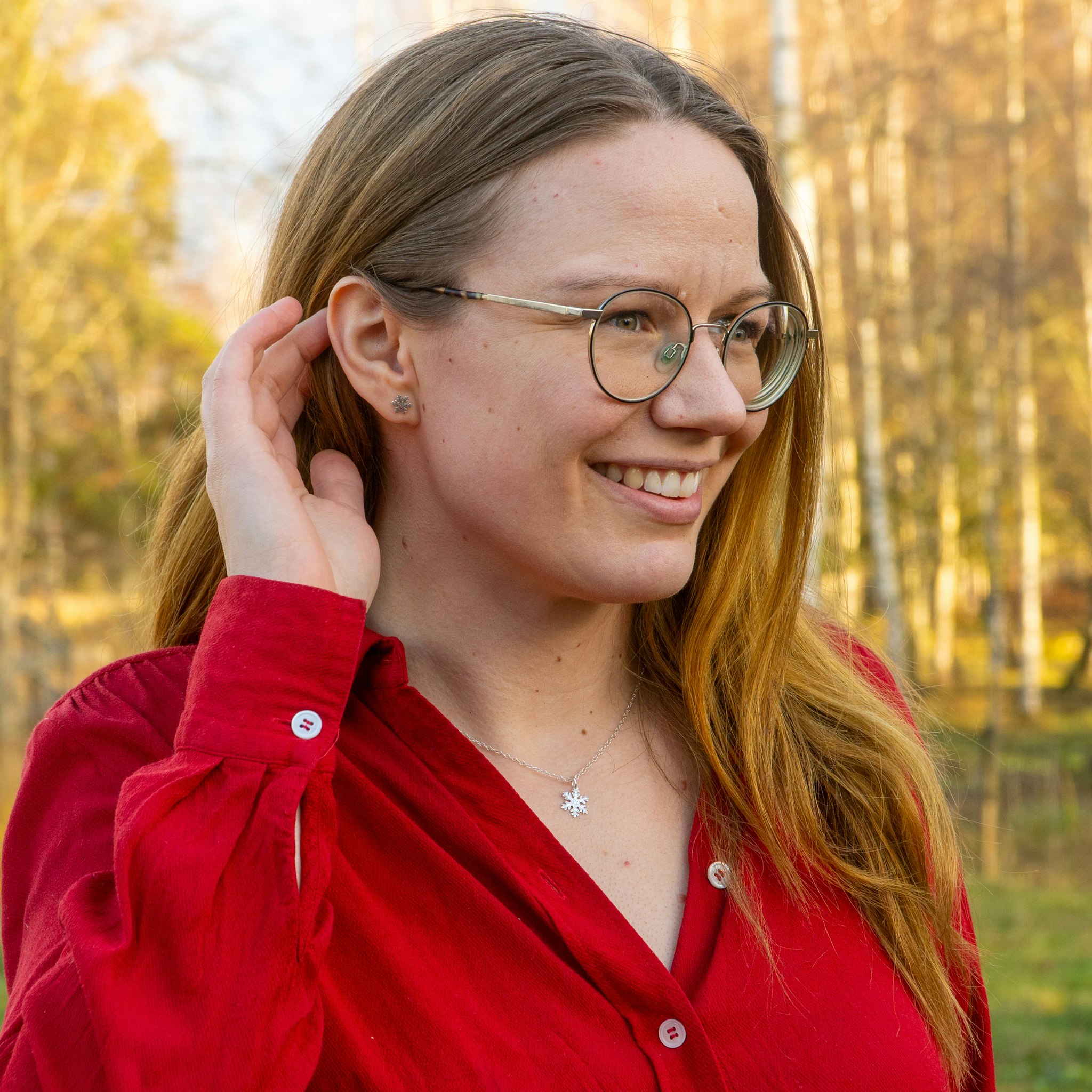 Snowflake Comfort - Earrings Recycled Sterling Silver