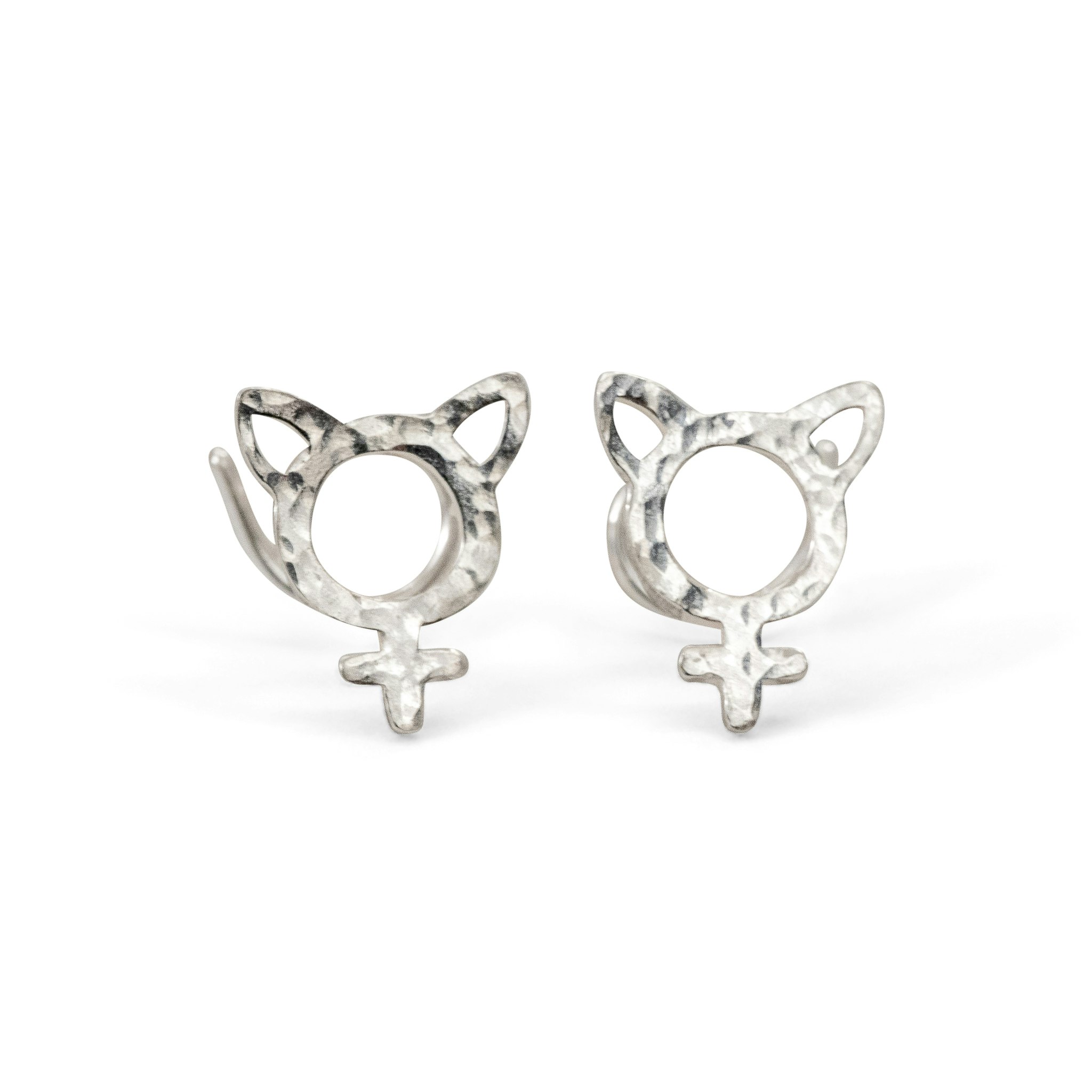Cat Lady Comfort - Earrings Recycled Silver