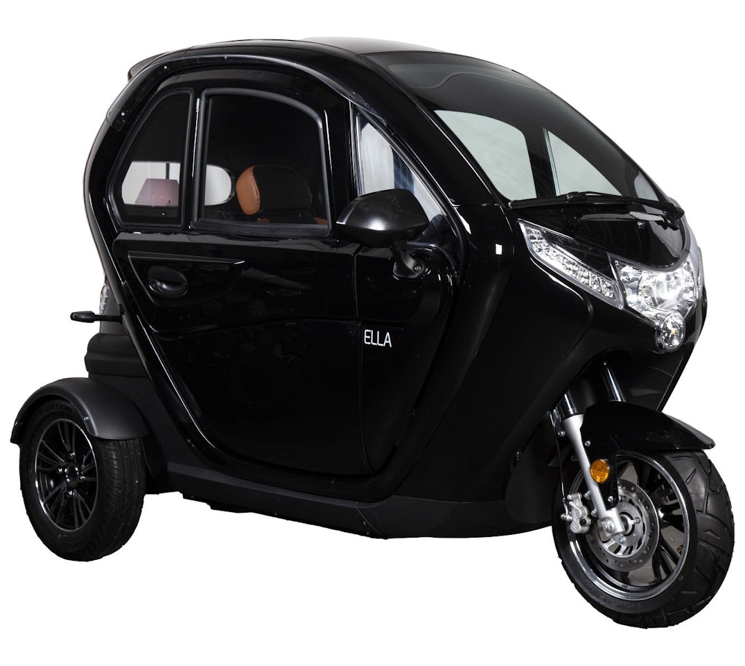 trehjulig mopedbil ella svart