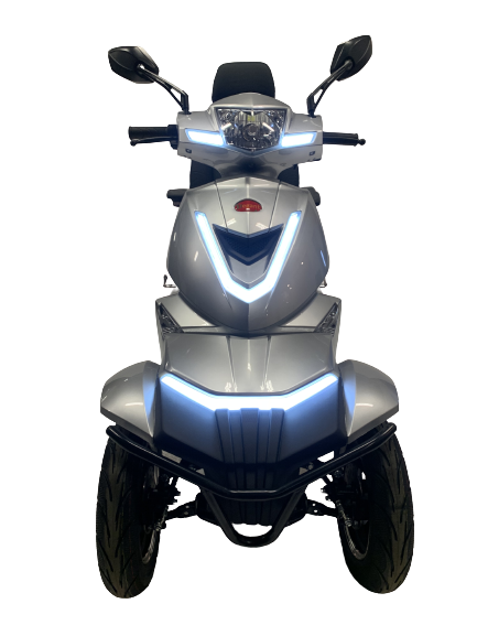 Elegant elscooter / promenadscooter silvermetallic