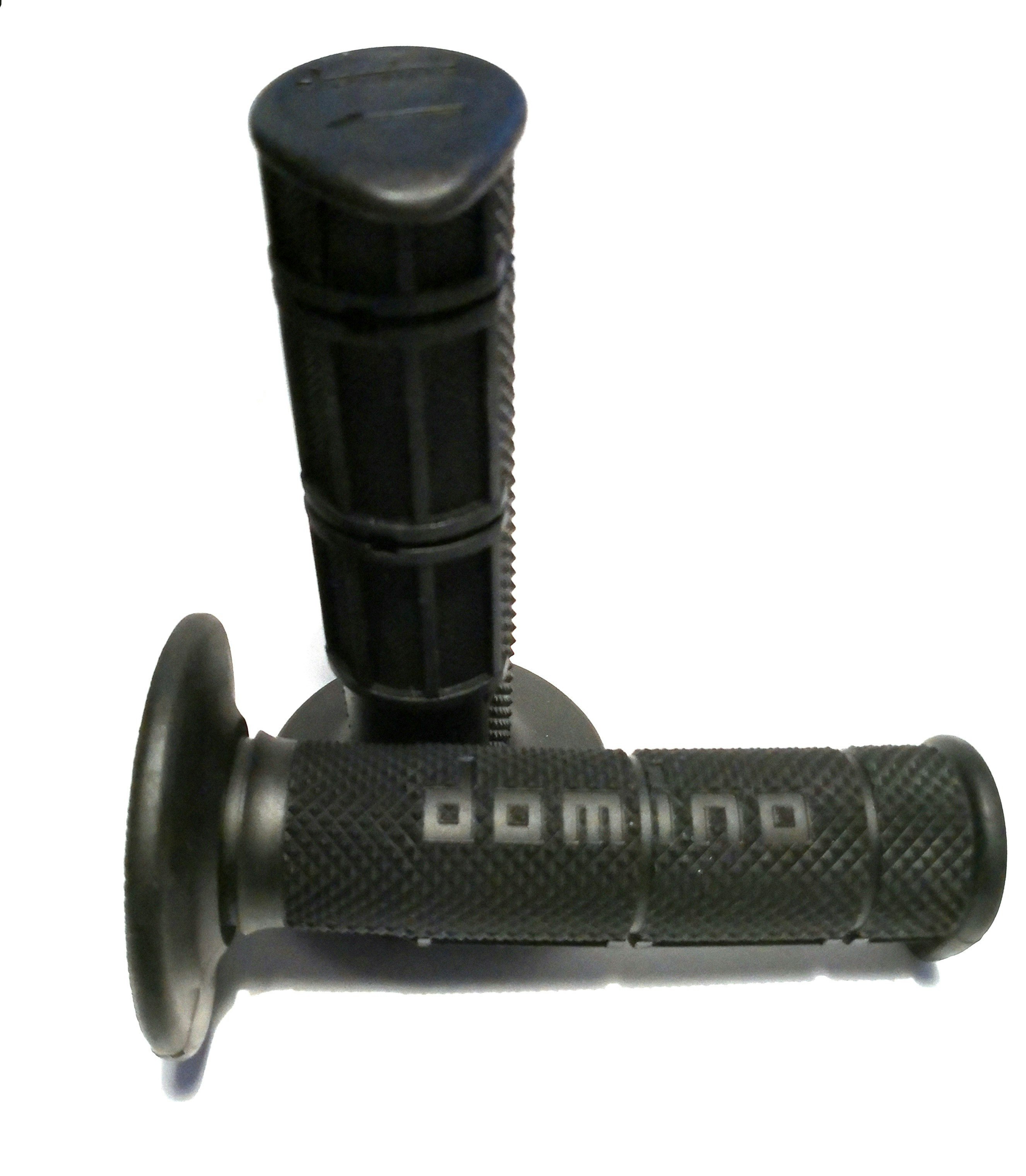 Domino gummihandtag Half Waffle svarta. Moped, MC mm