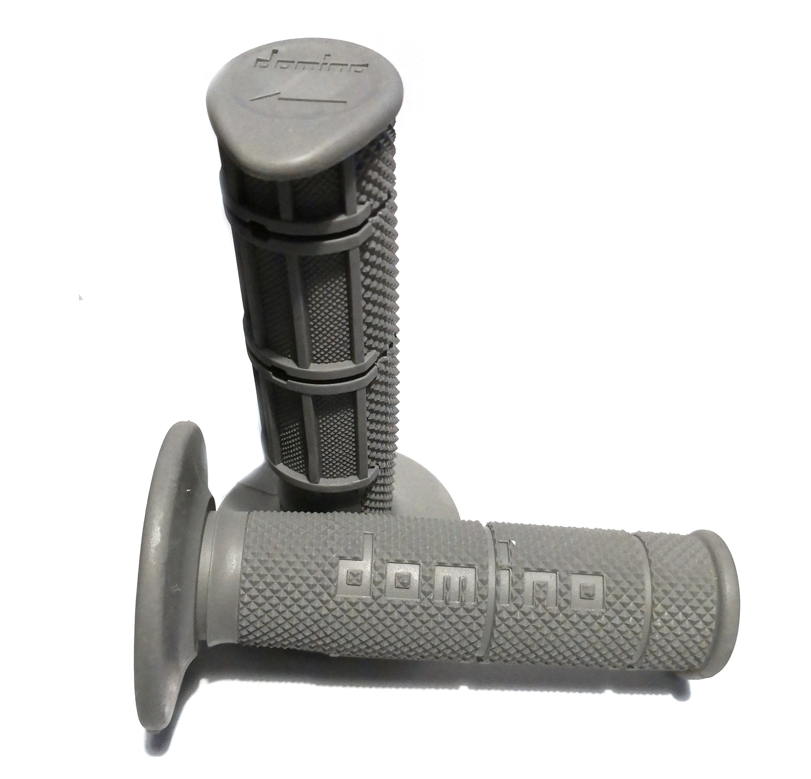 Gummihandtag Domino (half waffle) gråa Moped, MC mm