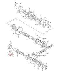 22: Suzuki RM85 bricka transmission