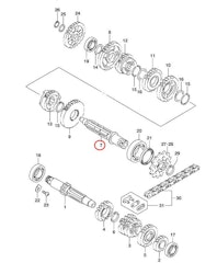 7: Suzuki RM85 RM80 drivaxel