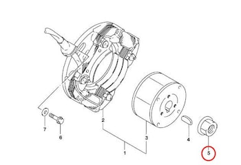 5: Suzuki RM85 mutter rotor