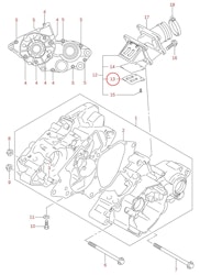 13: Suzuki RM85 hållare reedventil