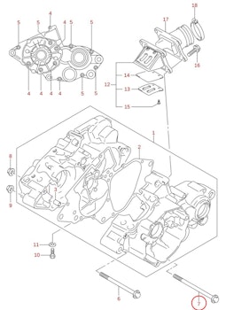 7: Suzuki RM85 bult vevhus