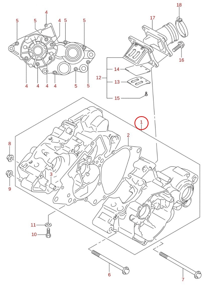 Vevhus Suzuki RM85 (höger & vänster)