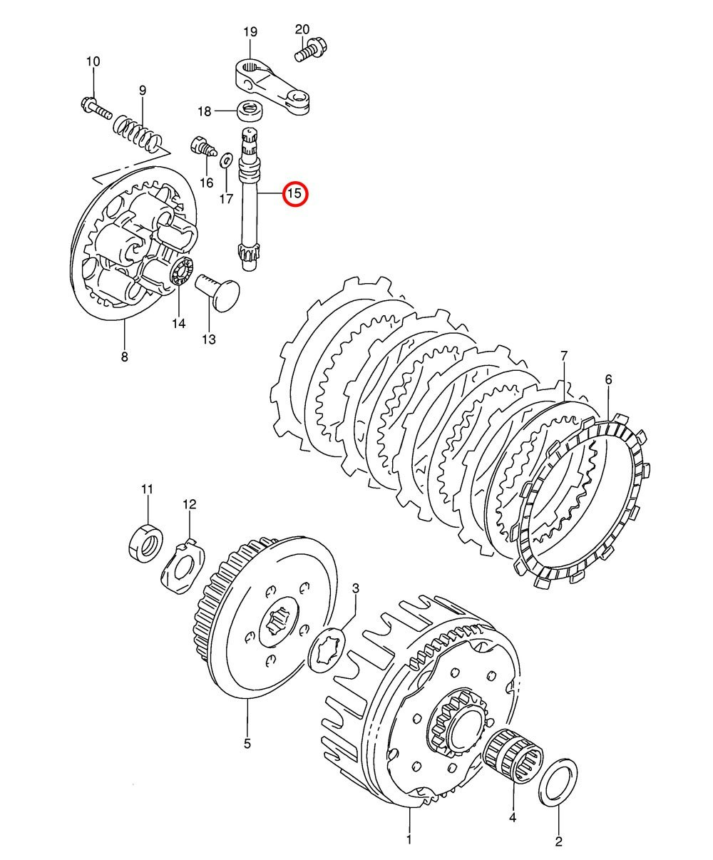 15: Suzuki RM85  pinion