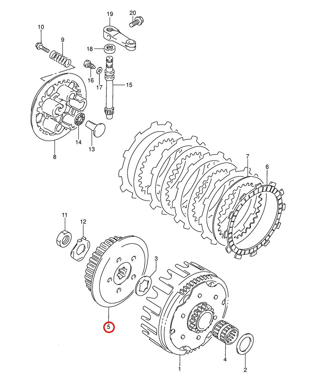 Kopplingscentrum Suzuki RM85