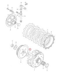 3: Suzuki RM85 splinesbricka koppling
