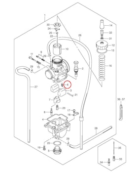 6: Suzuki RM85 nålventil