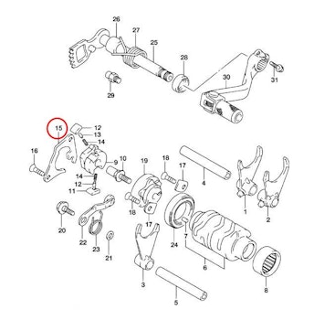 15: Suzuki lifter pawl