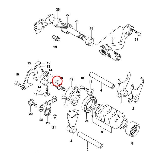 Gear driven Suzuki RM85  2532231310