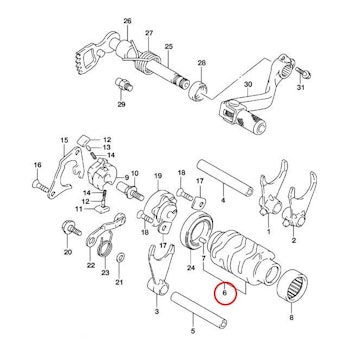 6: Suzuki RM85 växeltrumma