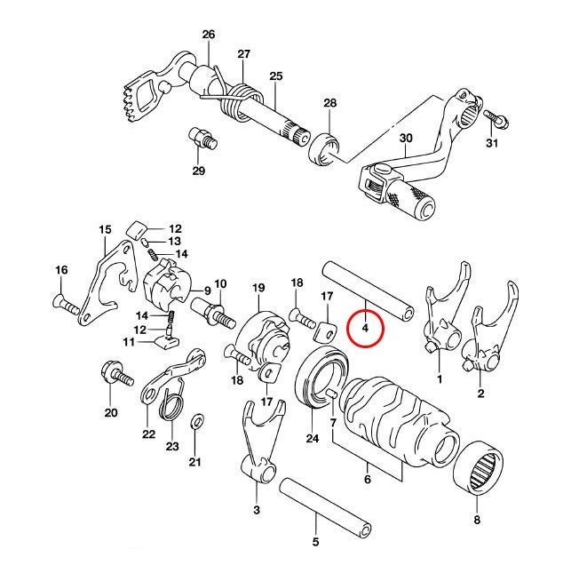 Växeltrumma Suzuki RM85 2531003B10