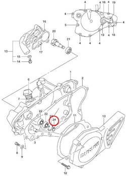 24: Suzuki RM85 låsring