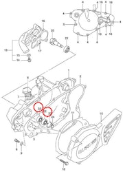 22: Suzuki RM85 lager vattenpump