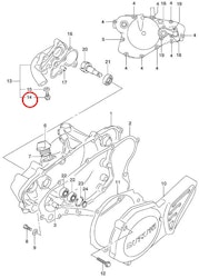 14: Suzuki RM85 skruv dränering