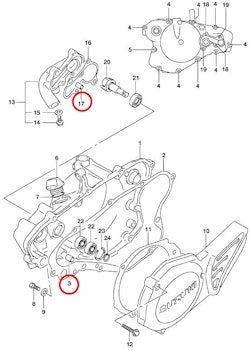 3 & 17 Suzuki RM85 pin