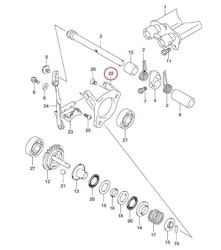 22: Suzuki RM85 base actuator