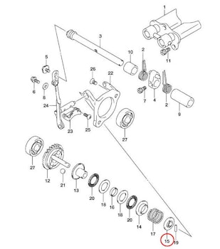 15: Suzuki RM85 stopper governor spring