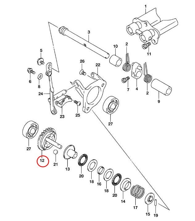 12: Suzuki RM85 governor set exhaust