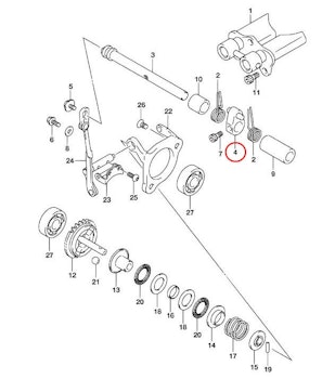 4: Suzuki RM85 hållare avgasport