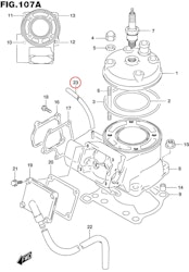 23: Suzuki RM85 ventilationsslang cylinder