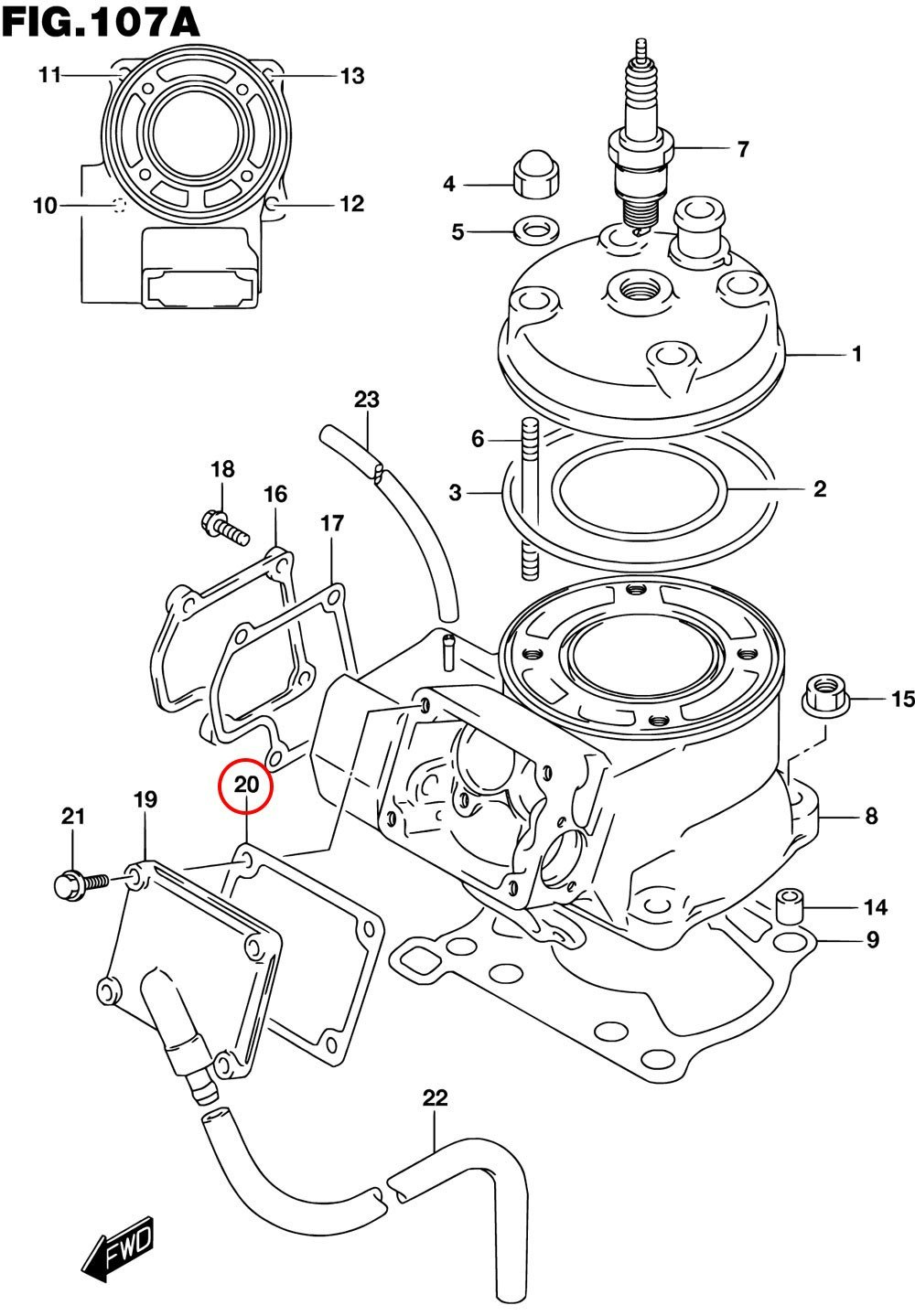 20: Suzuki RM85 packning kåpa