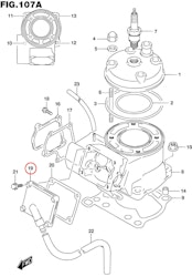 19: Suzuki RM85 kåpa cylinder