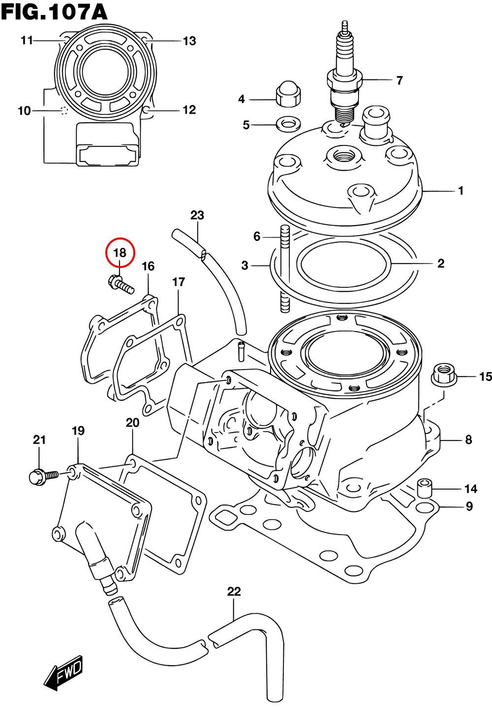 Skruv sidokåpa Suzuki RM85