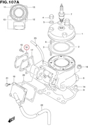 16: Suzuki RM85 sidokåpa cylinder