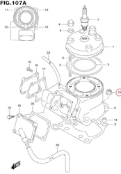 15: Suzuki RM85 mutter cylinderfot