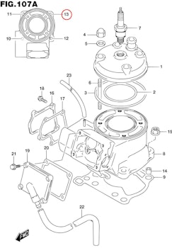 13: Suzuki RM85 pinnbult cylinder