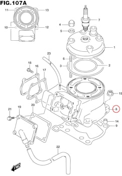 8: Suzuki RM85 cylinder
