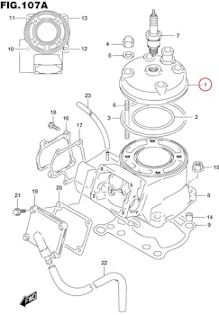 1: Suzuki RM85 topplock