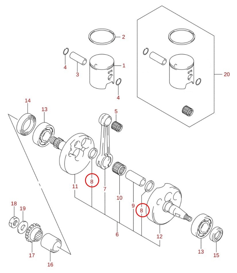 8: Suzuki RM85 vevshims