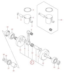 6: Suzuki RM85 vevparti komplett